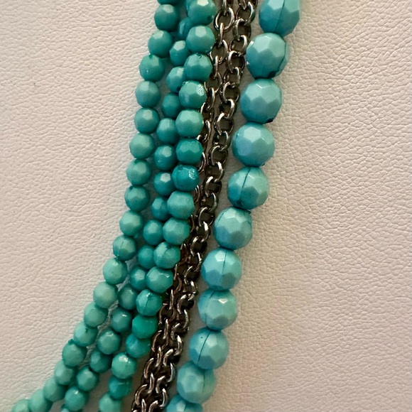 Turquoise color jewelry set (3pc) - Picture 4 of 7